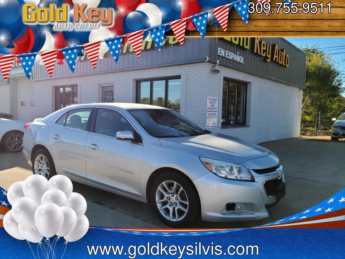 2015 Silver Ice Metallic /Jet Black Chevrolet Malibu 1LT (1G11C5SL3FF) with an 2.5L L4 DOHC 16V engine, 6-Speed Automatic transmission, located at 104 1st Avenue, Silvis, IL, 61282, (309) 755-9511, 41.515156, -90.425377- Photo#0