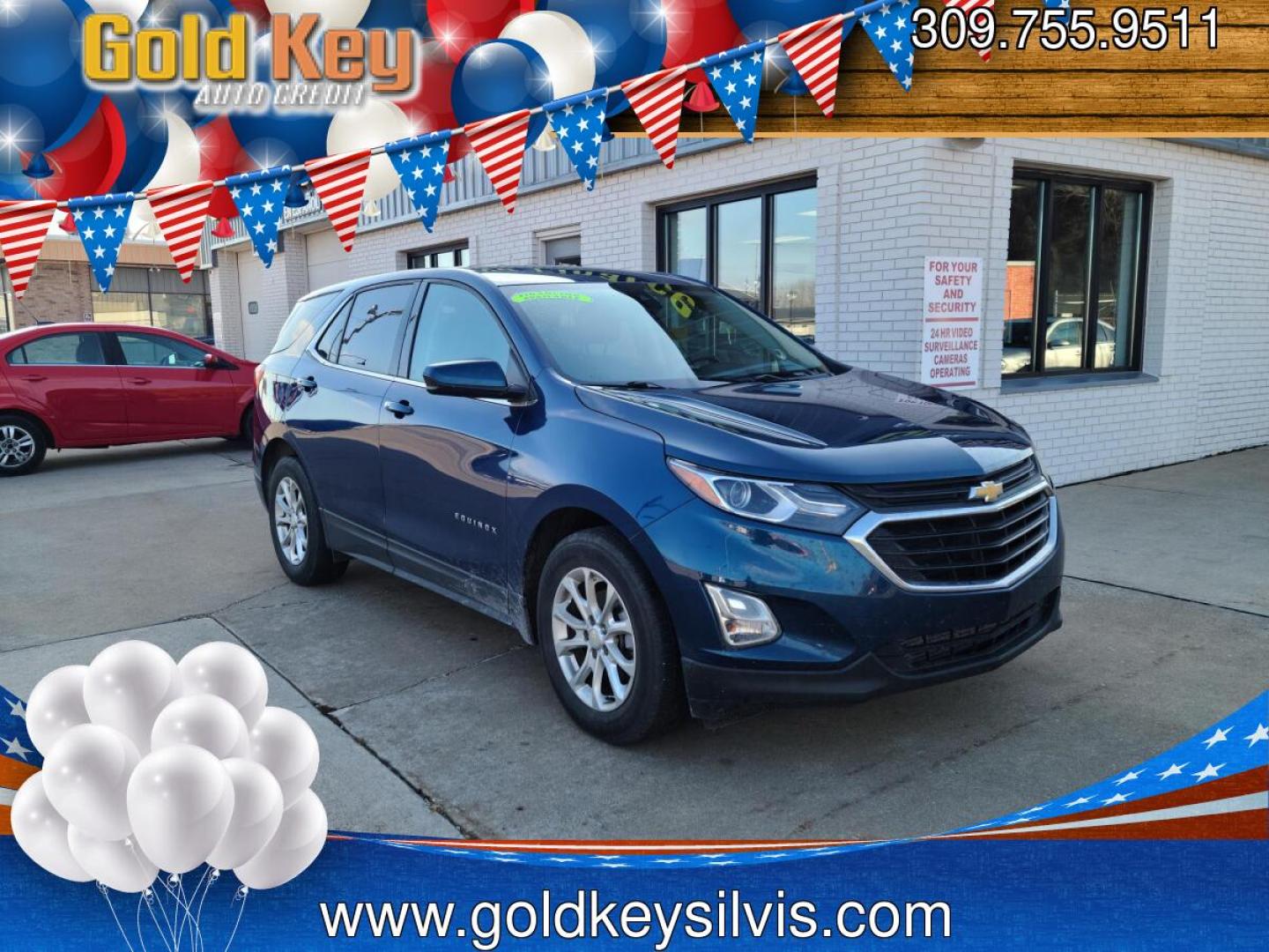 2020 Midnight Blue Metallic /Jet Black Chevrolet Equinox LT 2WD (2GNAXJEV7L6) with an 1.5L DIR DOHC 16V Turbo engine, 6 Speed Automatic transmission, located at 104 1st Avenue, Silvis, IL, 61282, (309) 755-9511, 41.515156, -90.425377- Photo#0
