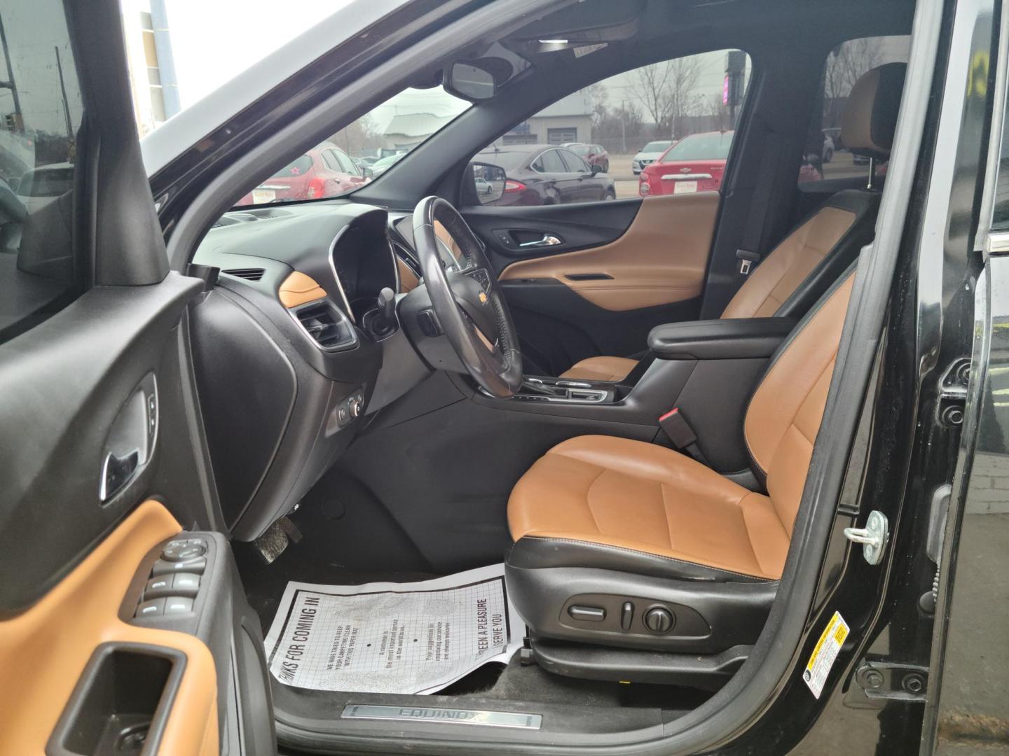 2018 Mosaic Black Metallic /Jet Black/Cinnamon, Cloth Chevrolet Equinox Premier LT 2WD (2GNAXMEVXJ6) with an 1.5L L4 DIR DOHC 16V TURBO engine, 6A transmission, located at 104 1st Avenue, Silvis, IL, 61282, (309) 755-9511, 41.515156, -90.425377 - Photo#6