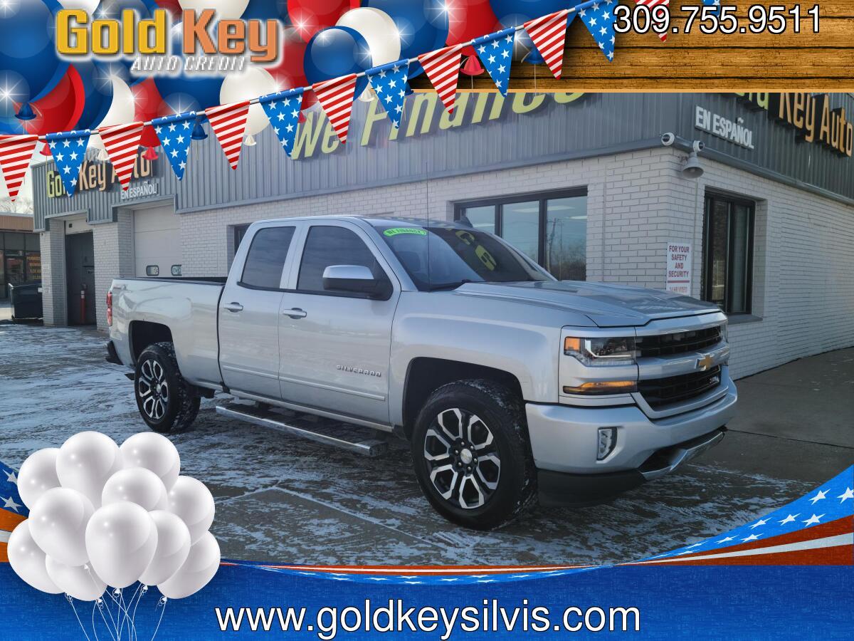 2017 Silver Ice Metallic Chevrolet Silverado 1500 LT Double Cab 4WD (1GCVKREC5HZ) with an 5.3L V8 OHV 16V engine, 6A transmission, located at 104 1st Avenue, Silvis, IL, 61282, (309) 755-9511, 41.515156, -90.425377- Photo#0